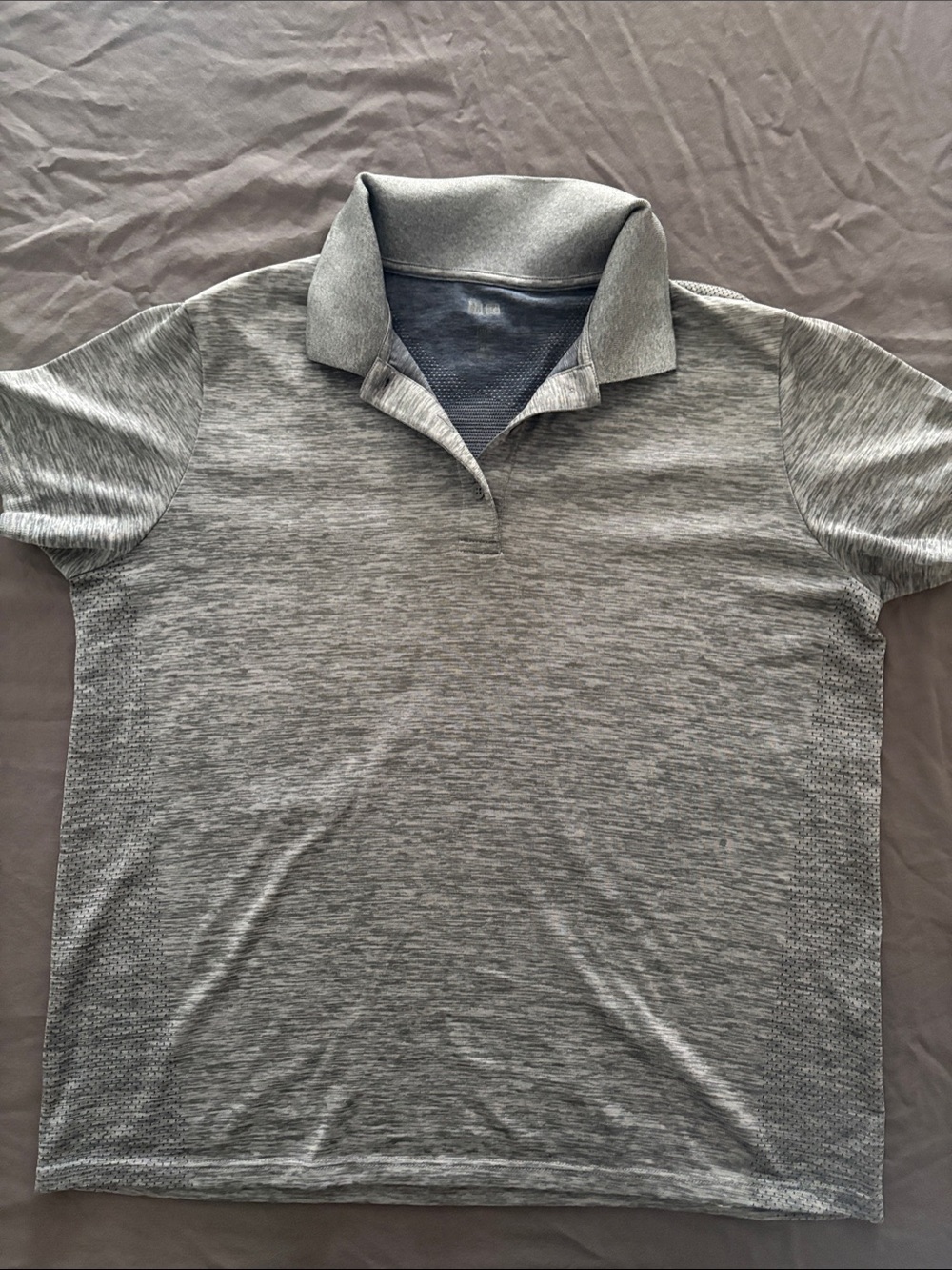 Uniqlo Women’s Heather Gray Polo Shirt - Classic Short Sleeve